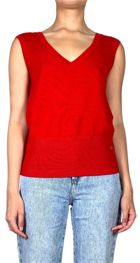 blusa volante sin mangas cafe de tory burch